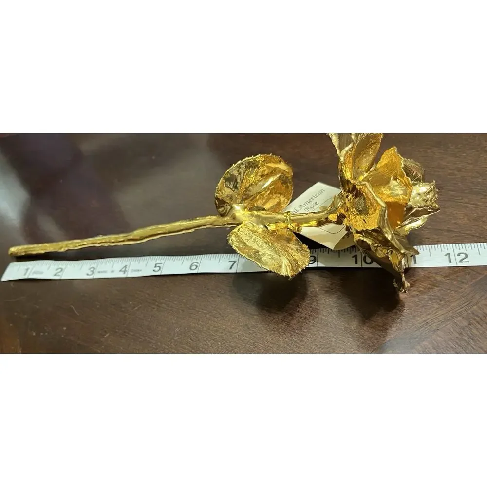 24k Gold-Dipped Real American Rose 11”